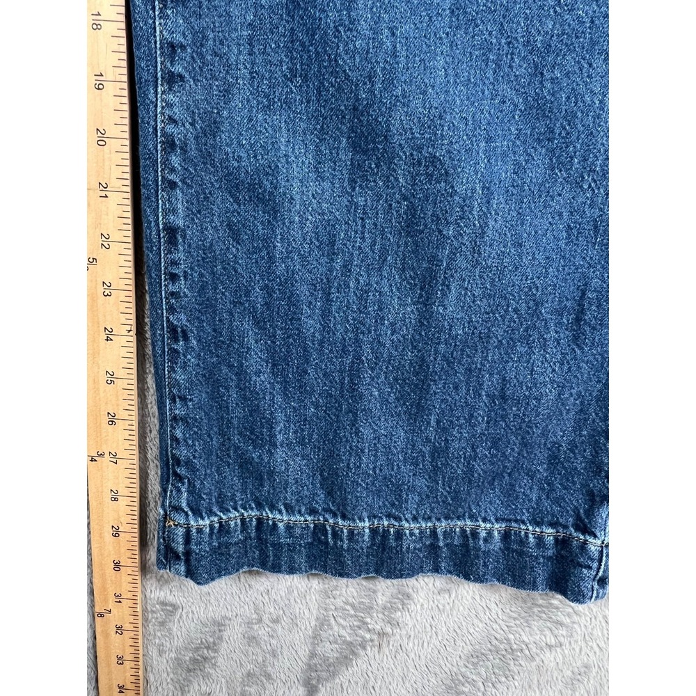 Boden Pull On Denim Pants Trousers Womens Sz 0 24x30 Wide Leg Drawstring - Picture 5 of 9